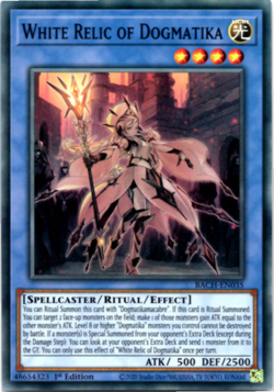 White Relic of Dogmatika - BACH-EN035 - Super Rare - 1st Edition - Yugioh - Image 1