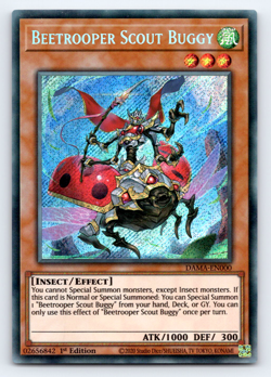 Beetrooper Scout Buggy - DAMA-EN000 - Secret Rare - 1st Edition Yugioh - Image 1