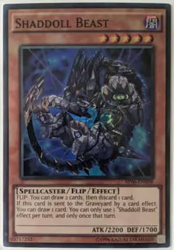 YuGiOh Shaddoll Beast Super Rare AP06-EN008 - Image 1