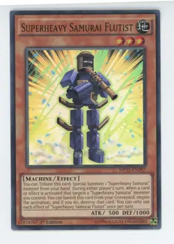 Yugioh Superheavy Samurai Flutist MP15-EN197 Super Rare NM - Image 1
