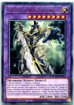 Buster Blader, the Dragon Destroyer Swordsman - MAGO-EN101 - Rare 1st Ed Yugioh - Image 1