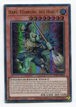 Yu-Gi-Oh! Hapi Fuhrung des Horus Ultra Rare CH02-DE024 - Image 1