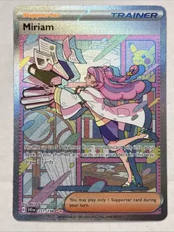 Pokemon TCG Miriam Trainer Full Art SIR 251/198 Scarlet & Violet - Image 1