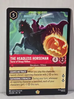The Headless Horseman Terror of Sleepy Hollow LEGENDARY Disney Lorcana 125/204 - Image 1