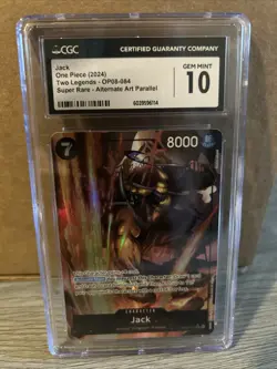 Jack Alt Art SR OP08-084 One Piece Card Game Two Legends CGC GEM MINT 10 - Image 1
