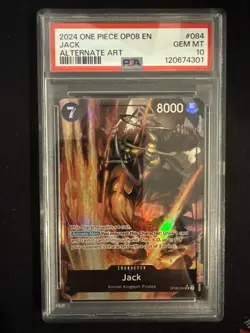 One Piece Two Legends Jack Alt Art SP SR OP08-084 PSA 10 Gem Mint ENGLISH - Image 1