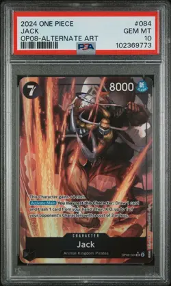 One Piece Two Legends Jack Alt Art SP SR OP08-084 PSA 10 Gem Mint ENGLISH - Image 1