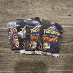 Lot of 4, 1999 Pokemon Artbox Stickers Series 1 Factory Sealed Booster Packs - Image 1