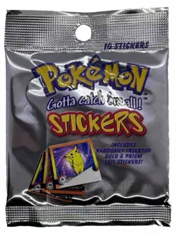 1, 2, 3, 4, 5, 6, or 10 1999 Pokemon Artbox Stickers Series 1 Booster Packs - Image 1