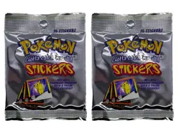 1, 2, 3, 4, 5, 6, or 10 1999 Pokemon Artbox Stickers Series 1 Booster Packs - Image 2