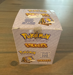 1999 Pokemon ArtBox Stickers Series 1 Display Box with 30 Stickers Not Sealed - Image 1