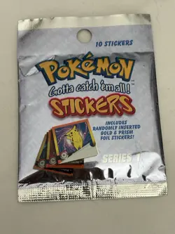1999 Pokemon Gotta Catch Em All Stickers Pack Series 1 - SEALED 601139116701 - Image 1