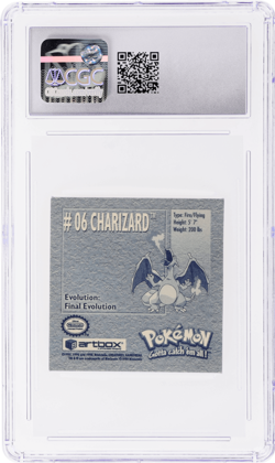 1999 Pokemon Artbox Stickers Series 1 Charizard #06 CGC 10 - Image 2