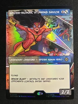 MTG - NM Spider-Woman, Stunning Savior (Borderless) Marvel's Spider-Man Foil - Image 1