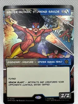 MTG - NM Spider-Woman, Stunning Savior (Borderless) Marvel's Spider-Man Foil - Image 1