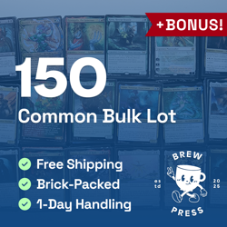 150 Magic The Gathering Common Bulk Card Lot +BONUS! Instant MTG Collection - Image 1