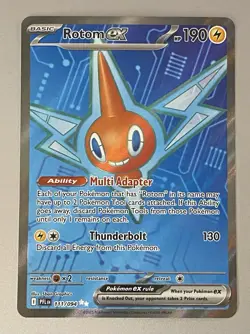 Rotom ex 111/094 Ultra Rare Full Art Card Phantasmal Flames Holo NM-M Pokemon - Image 1