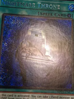 1st ed Nightmare Throne MP25-EN072 Prismatic Secret Rare Yugioh Card Light Play - Image 3