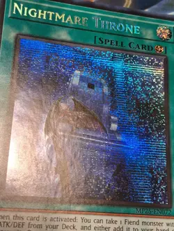 1st ed Nightmare Throne MP25-EN072 Prismatic Secret Rare Yugioh Card Light Play - Image 4