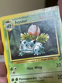 POKEMON IVYSAUR 44/130 UNCOMMON BASE SET 2 LP/MP CARD - Image 3