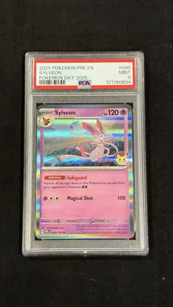 Pokemon Day 2025 Sylveon Prismatic Evolutions Stamped Promo Holo Card 040/131 - Image 1