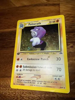 Pokemon Cards: Neo Discovery 1st Edition Rare Holo: Poliwrath 9/75 WOTC LP/MP - Image 3