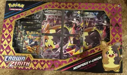 Pokemon TCG Crown Zenith Morpeko V-Union Premium Playmat Collection Box Sealed - Image 1