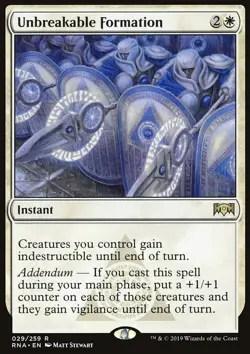 MTG Magic the Gathering Unbreakable Formation (29/296) Ravnica Allegiance NM - Image 1