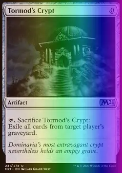 MTG Magic the Gathering Tormod's Crypt (241/417) Core Set 2021 LP FOIL - Image 1