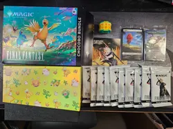 MTG Final Fantasy Chocobo Bundle Click Wheel, Deck Box, Tokens, Lands, Paradise - Image 1