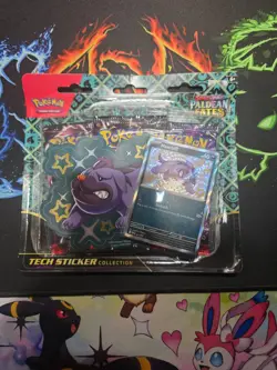 Pokemon TCG Paldean Fates Tech Sticker Collection 3 Packs - Maschiff Promo - New - Image 1