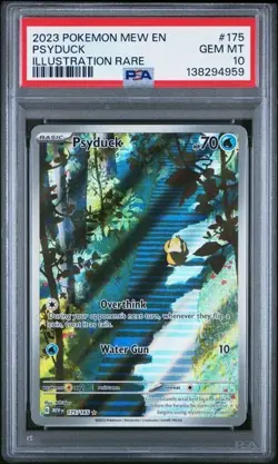 2023 POKEMON MEW EN-151 ILLUSTRATION RARE #175 PSYDUCK PSA 10 - Image 2