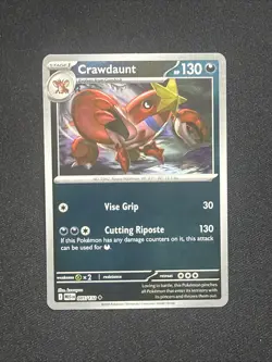 Pokemon TCG - Crawdaunt 085/132 (RH Reverse Holo) - Mega Evolution Base Set - Image 1