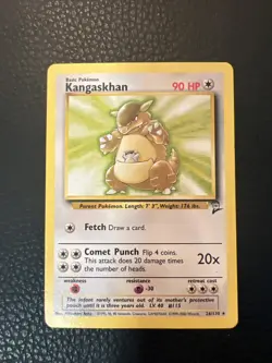 # Kangaskhan 26/130 Base Set 2 Non-Holo Rare WoTc Pokemon 2000 Vintage LP+ - Image 1