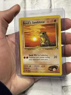 Brock's Sandshrew 72/132 Unlimited Gym Heroes Non Holo NM Pokemon Nintendo Vtg - Image 2