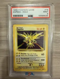 1999 Pokemon Zapdos PSA 9 Mint Holo #16 - Image 1