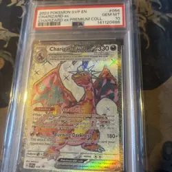 CHARIZARD EX 2023 POKEMON PREMIUM COLLECTION PROMO BLACK STAR #056 PSA 10 Q5346 - Image 1
