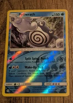 Poliwrath Reverse Holo Foil Pokemon Sun/Moon SM Base Set 32/149 LP - Image 1