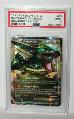 RAYQUAZA EX HOLO #85 PSA 9 2012 POKEMON B&W DRAGON EXALTED - Image 1