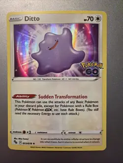 Ditto - Holo Rare - Pokemon GO - 053/078 - Near Mint NM - 2022 - Image 1