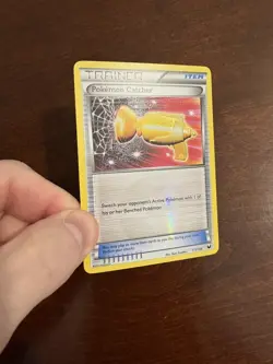 Pokemon Catcher (Gold) 111/108 Dark Explorers Holo LP-NM Secret Rare - Image 1