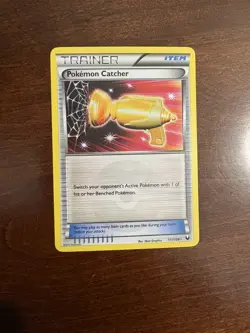 Pokemon Catcher (Gold) 111/108 Dark Explorers Holo LP-NM Secret Rare - Image 2