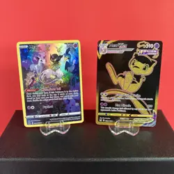 Mew & Mew VMAX Trainer Gallery Galarian Gallery Rare Pokemon 2 Card Lot LP to NM - Image 1