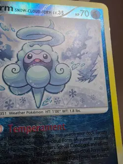 Pokemon HP Legends Awakened Castform SNOW-CLOUD REVERSE HOLO Card 50/146 - Image 2