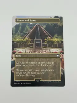 Command Tower #26 Borderless Universes Beyond Jurassic World MTG Magic REX NM - Image 1