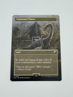 Command Tower #26 Borderless Universes Beyond Jurassic World MTG Magic REX NM - Image 2