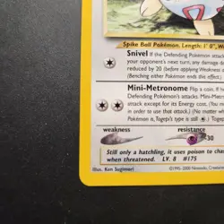 2000 Togepi #30 - Black Star Promo Non-Holo Rare - Pokemon TCG - LP - Image 4