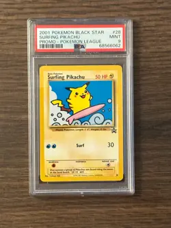 Pokemon Black Star Surfing Pikachu Pokemon League Promo PSA 9 PSA # 68566062 - Image 1