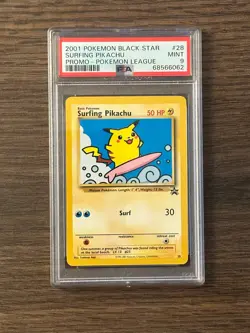Pokemon Black Star Surfing Pikachu Pokemon League Promo PSA 9 PSA # 68566062 - Image 2