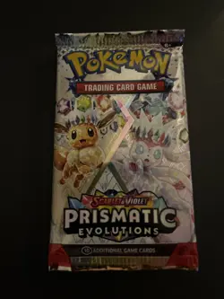 22.32g VERY HEAVY Prismatic Evolutions Pokemon Sealed Booster Pack New - Image 2